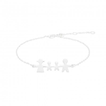 SILVER BRACELET WITH 2 BOYS