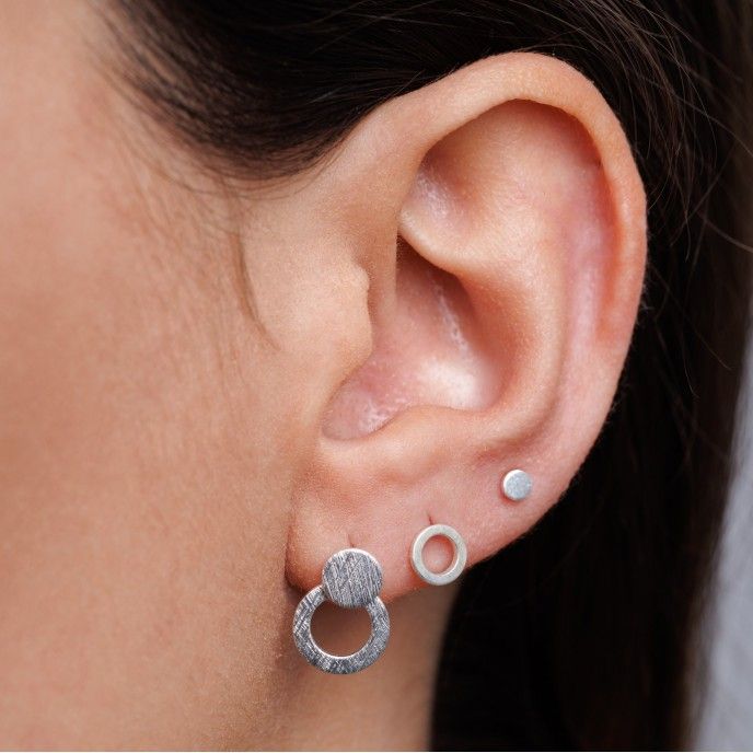 WHEEL SILVER EARRING 3MM UNIT