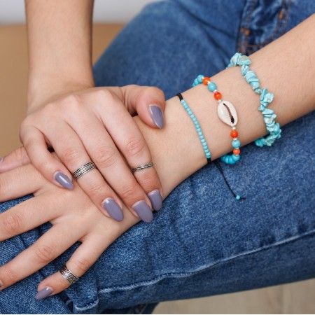 MACRAME BRACELET WITH TURQUOISE