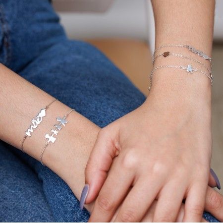 SILVER BRACELET WITH GIRL 