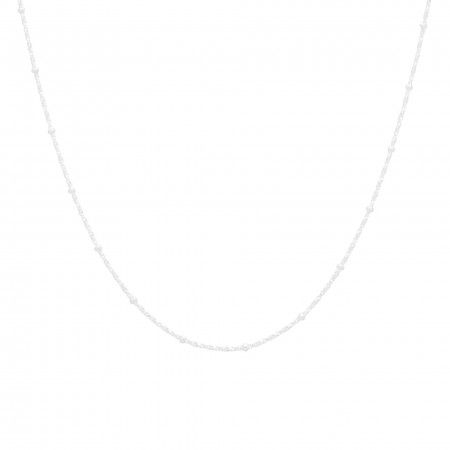 SILVER NECKLACE WITH BEADS 