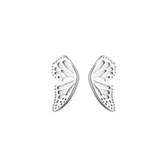 BUTTERFLY SHAPED SILVER EARRINGS