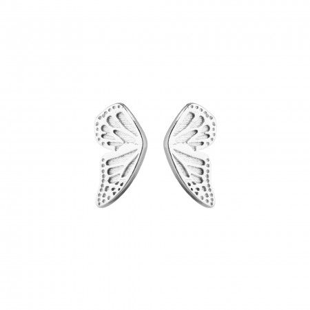 BUTTERFLY SHAPED SILVER EARRINGS
