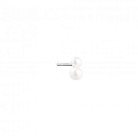 SILVER EARRING WITH PEARLS