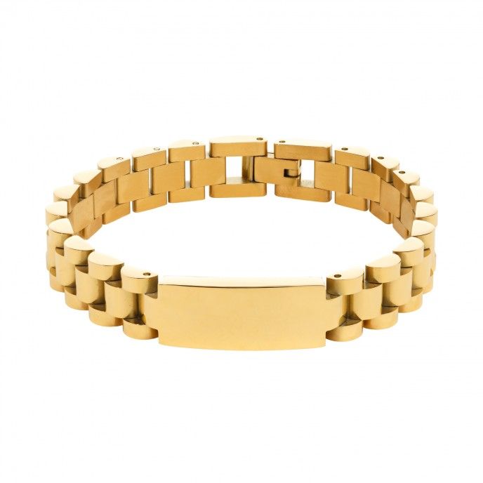 STEEL BRACELET WITH PLATE