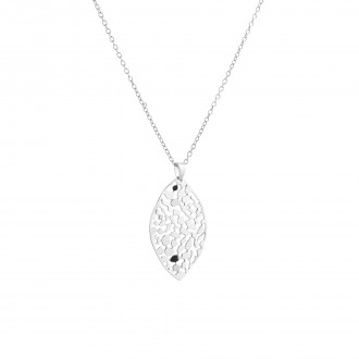 COLLAR DE ACERO CON HOJA ONDULADA