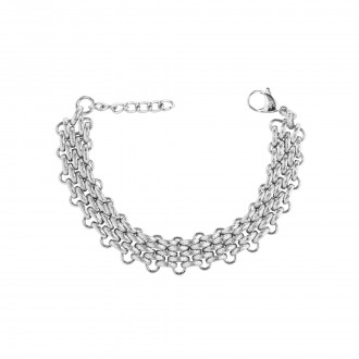 PULSERA DE ACERO CON CADENA DE MALLA PULSERA DE ACERO CON CADENA DE MALLA