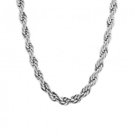 TWISTED SHAPED STEEL NECKLACE 45CM TWISTED SHAPED STEEL NECKLACE 45CM