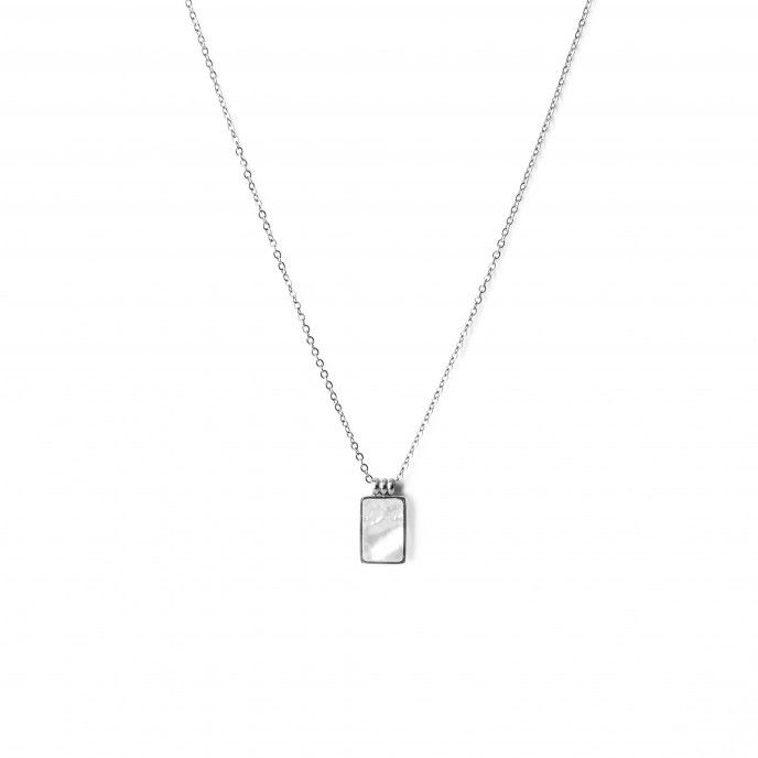 COLLAR DE ACERO CON PIEDRA