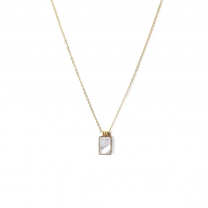 COLLAR DE ACERO CON PIEDRA