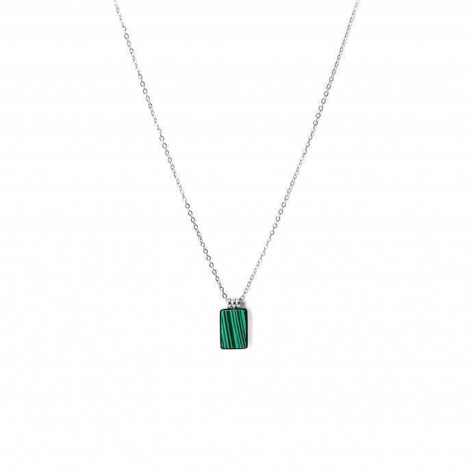 STEEL NECKLACE WITH STONE