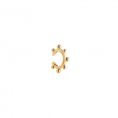 SILVER EAR CUFF WITH BEADS