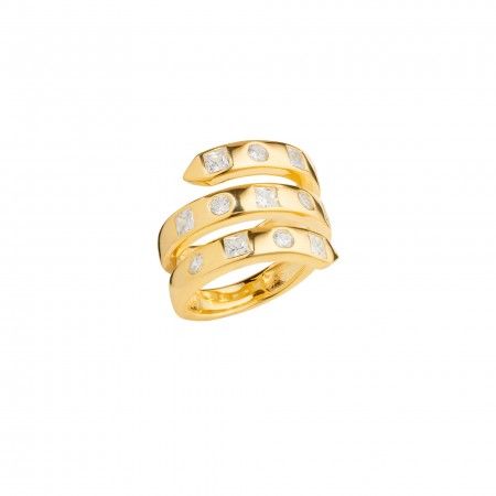 TRIPLE EFFECT SILVER RING