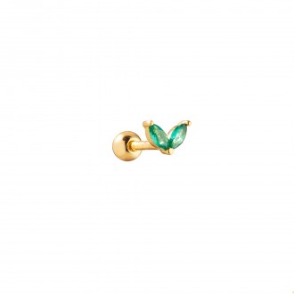 SILVER PIERCING WITH LEAVES