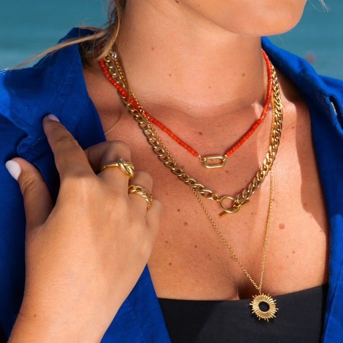 COLLAR DE ACERO DE CADENA