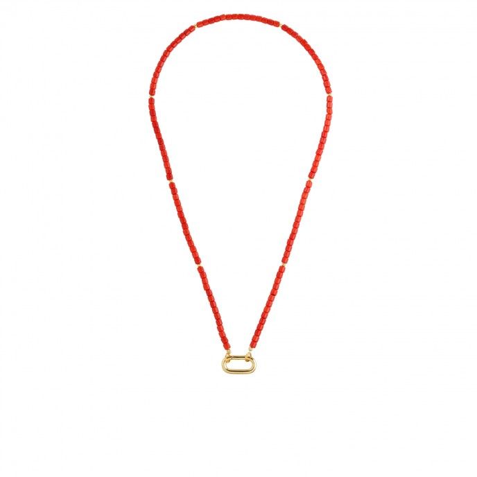 SILVER NECKLACE WITH NATURAL STONES