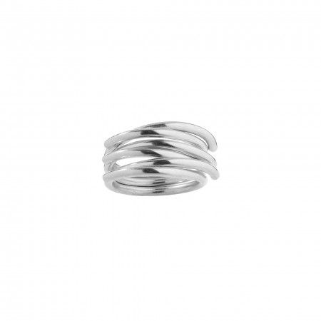 CROSSED STEEL RING