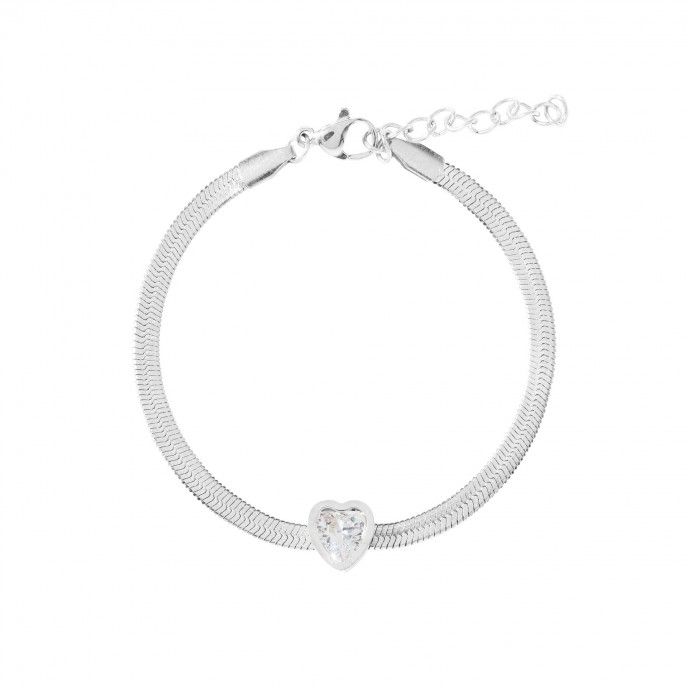 STEEL BRACELET WITH HEART