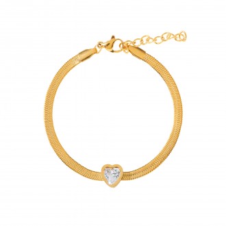 STEEL BRACELET WITH HEART