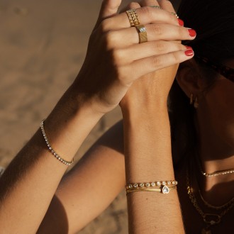 STEEL BRACELET WITH HEART