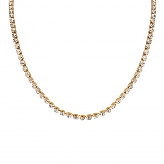 STEEL NECKLACE WITH ZIRCONS