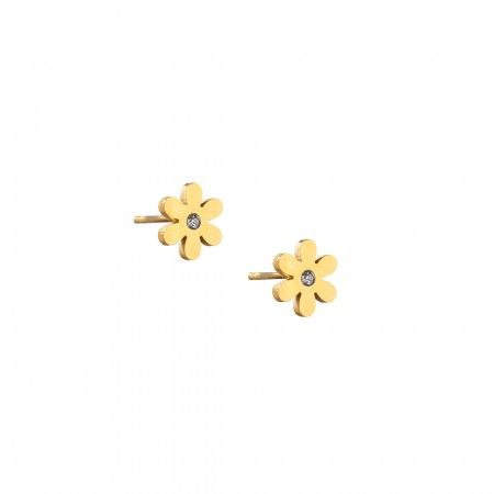 FLOWER SHAPED STEEL EARRINGS