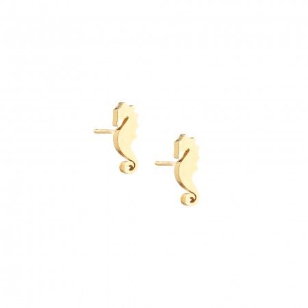 SEAHORSE SHAPED STEEL EARRINGS