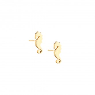 SEAHORSE SHAPED STEEL EARRINGS