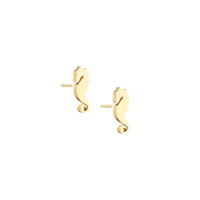 SEAHORSE SHAPED STEEL EARRINGS