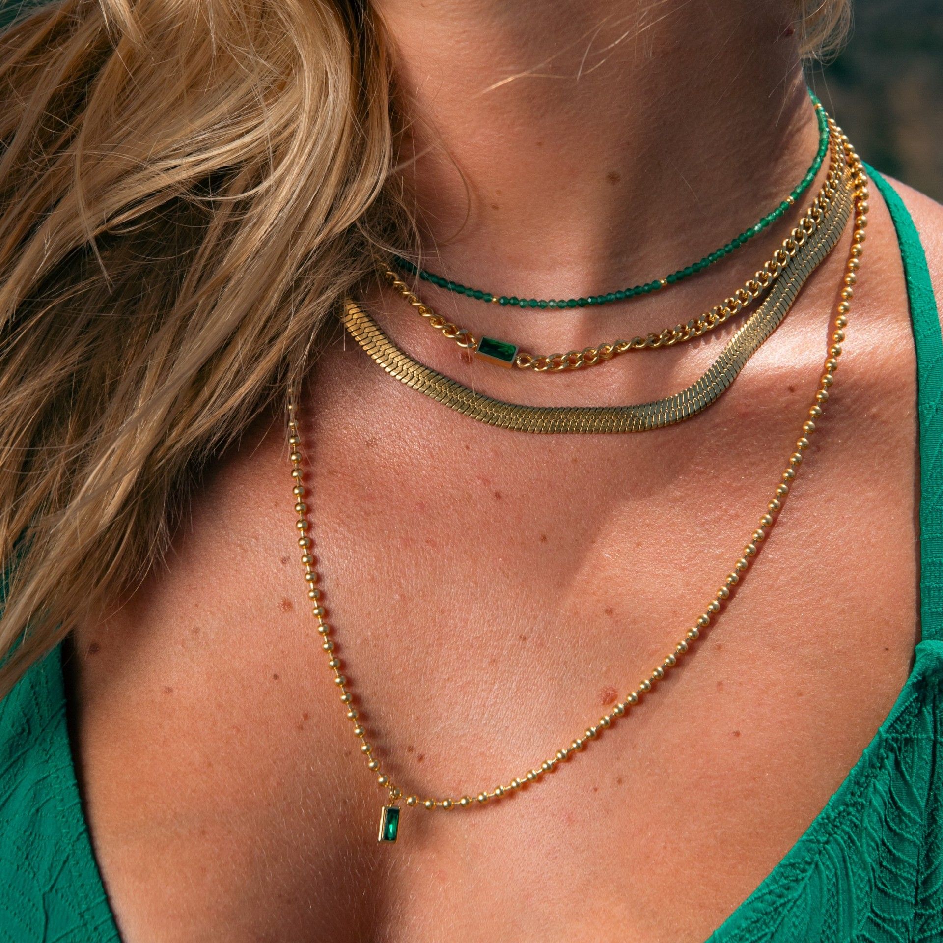 COLAR AÇO SNAKE 39CM