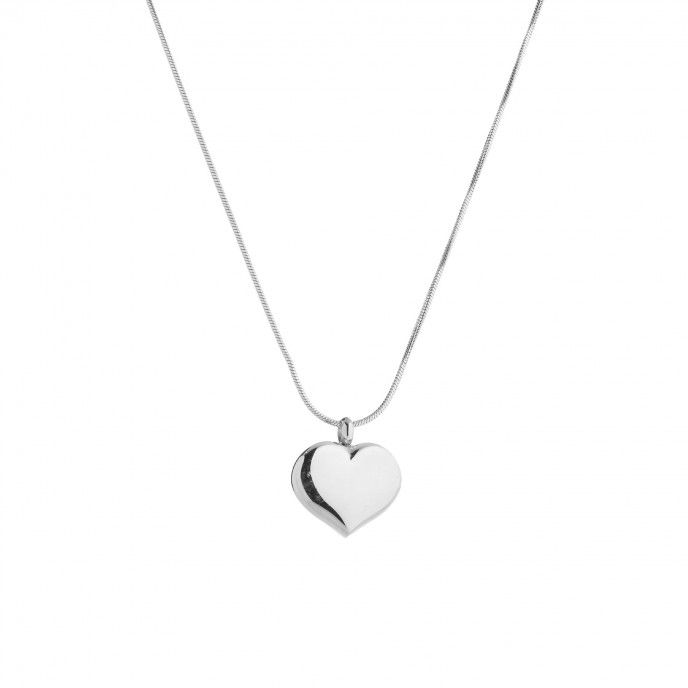 STEEL NECKLACE WITH HEART