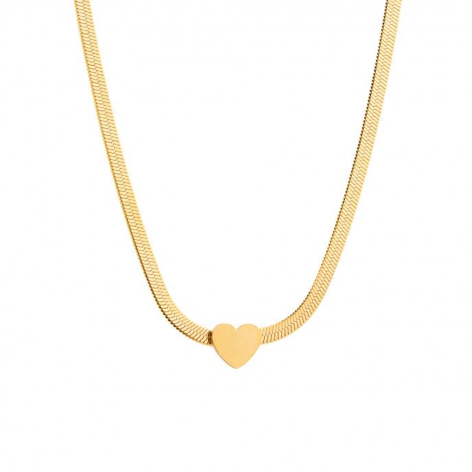 STEEL NECKLACE WITH HEART