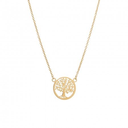 COLLAR DE ACERO RBOL DE LA VIDA
