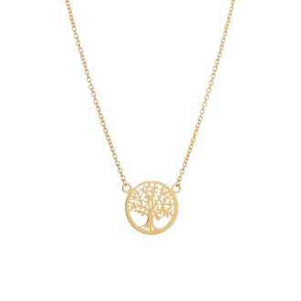 STEEL NECKLACE WITH TREE OF LIFE