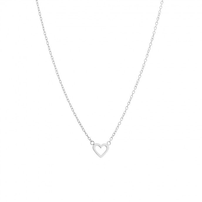 STEEL NECKLACE WITH HEART