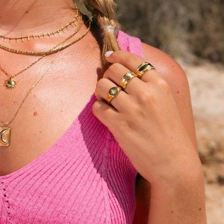 STEEL RING WITH SRIPES