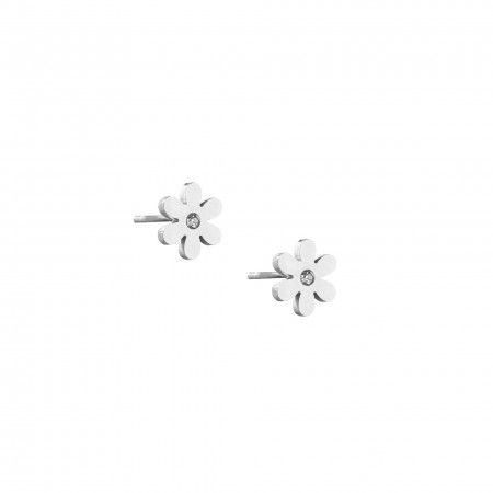 FLOWER SHAPED STEEL EARRINGS