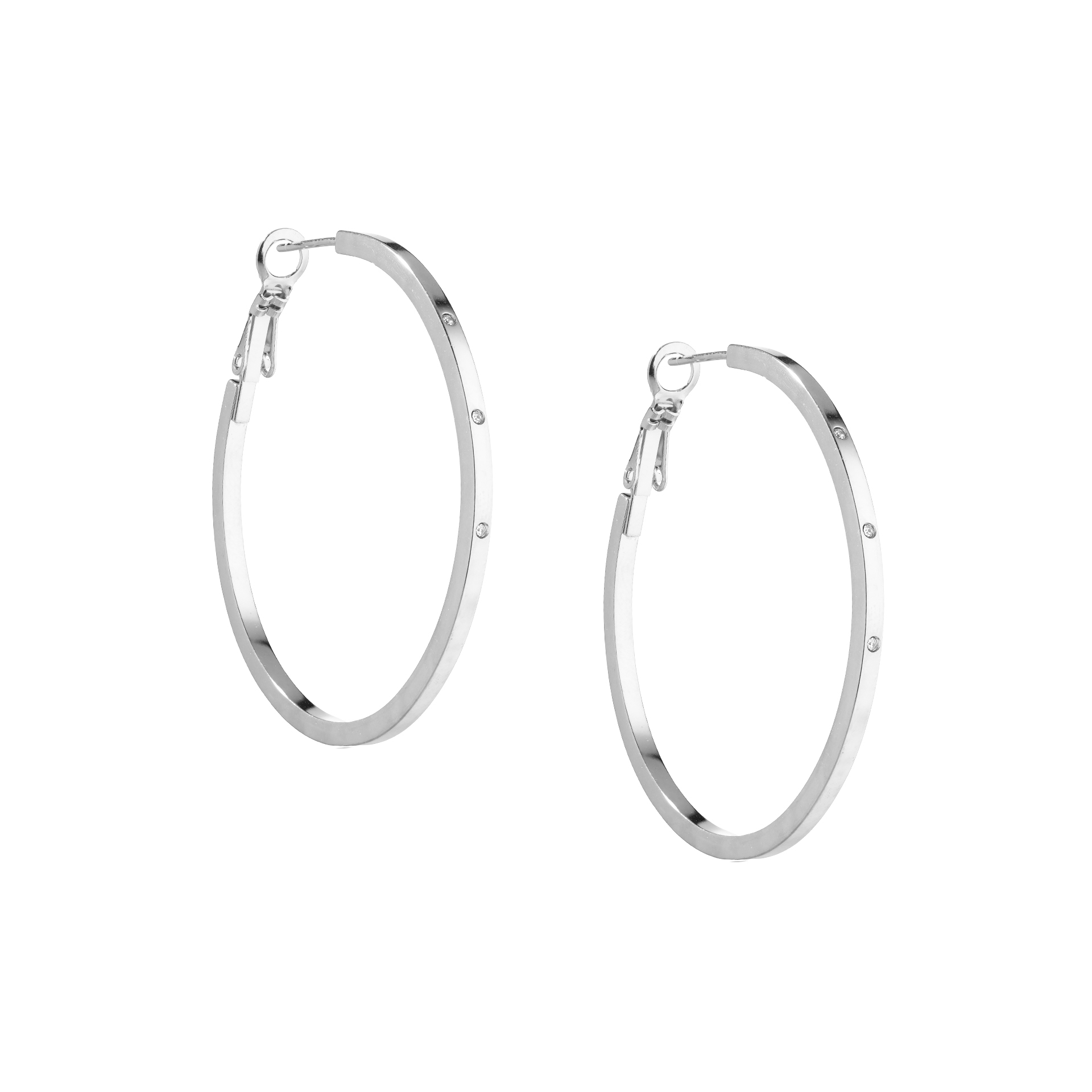 ARGOLAS AÇO BRILHANTES 4CM