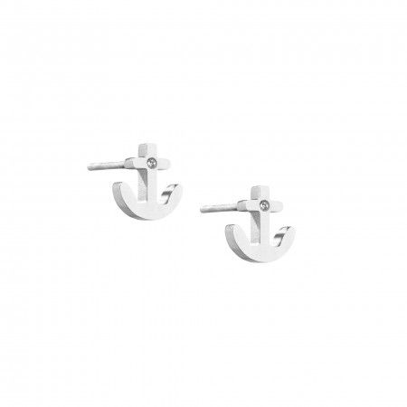 ANCHOR SHAPED STEEL EARRINGS