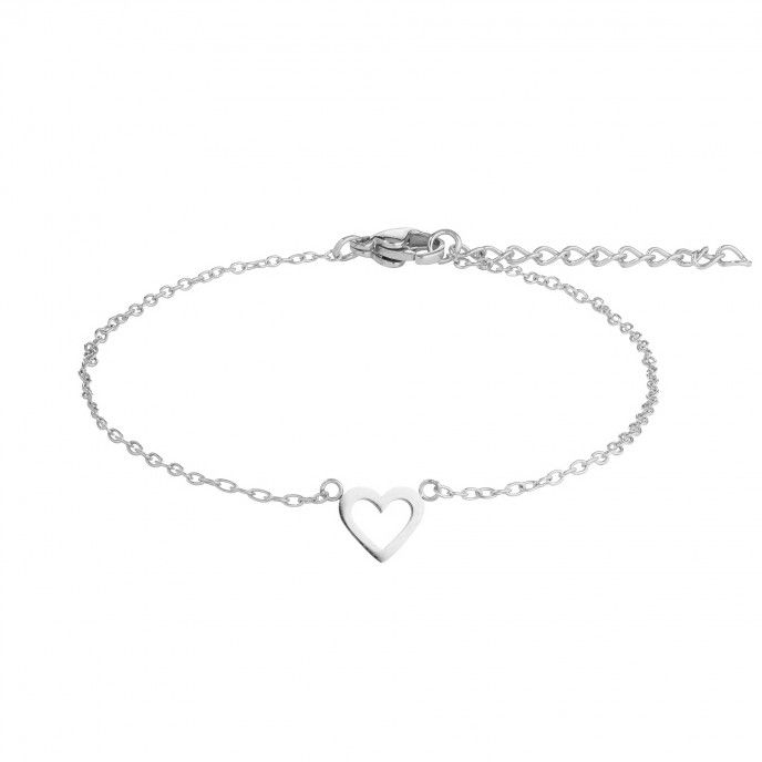 STEEL BRACELET WITH HEART