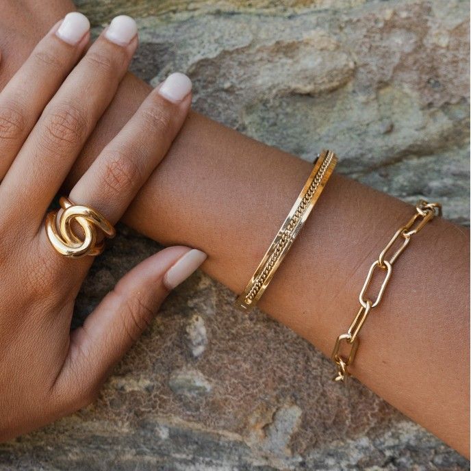 STEEL BRACELET WITH CHAIN