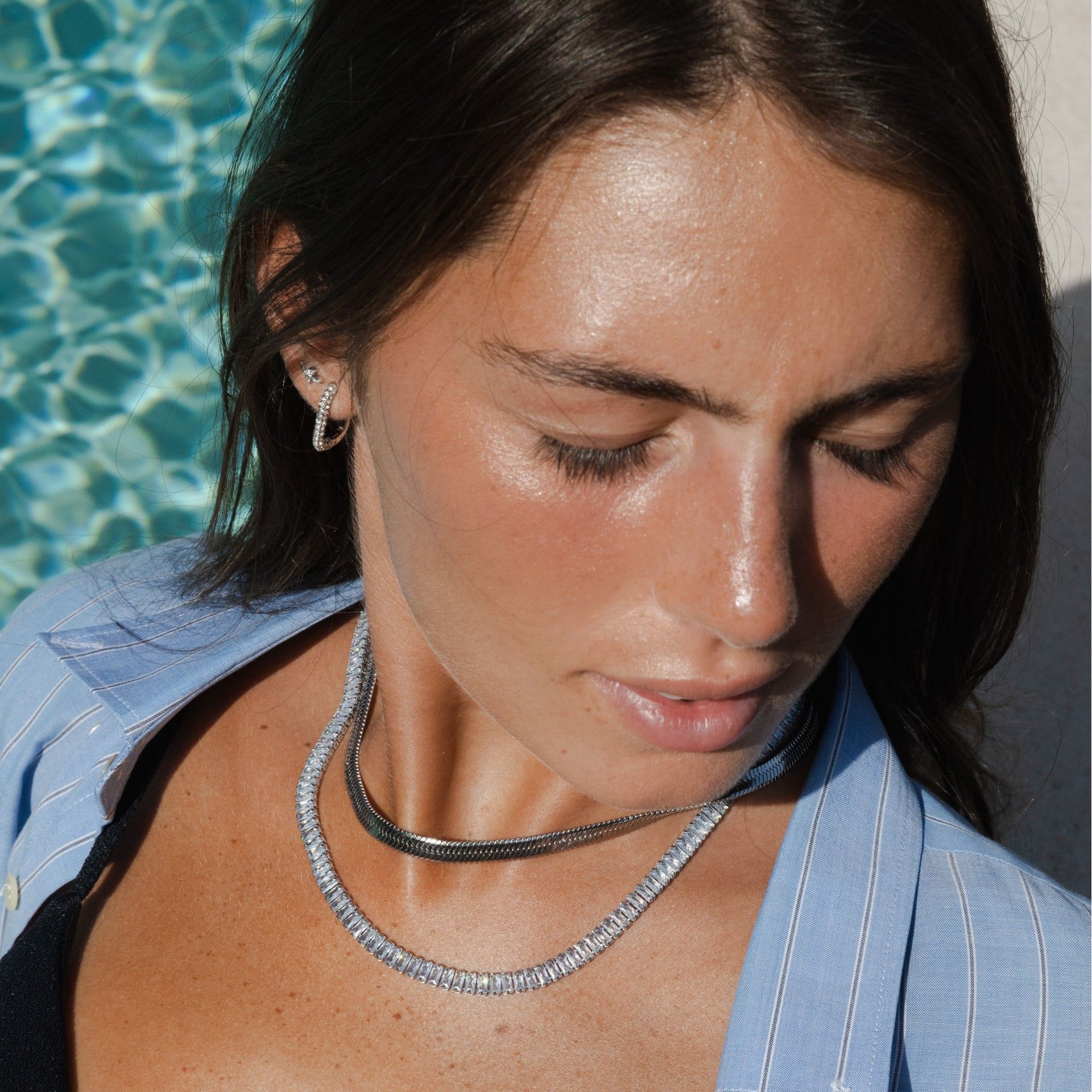 COLAR AÇO SNAKE 40CM