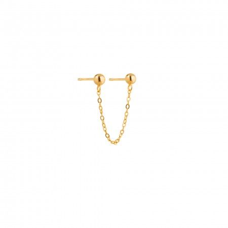DOUBLE SILVER EARRING