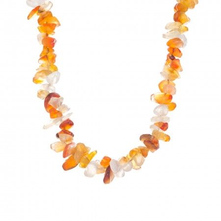 AGATE CORNALINA NATURAL STONE NECKLACE