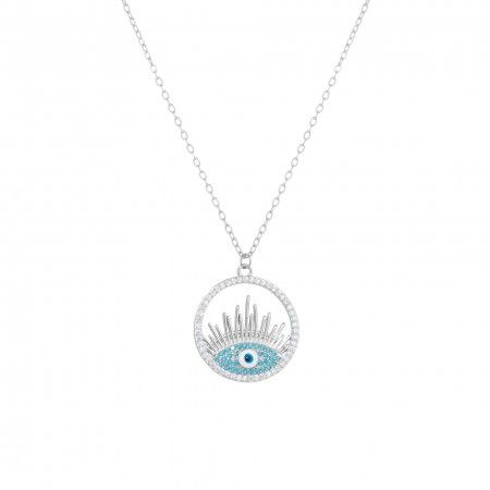 SILVER NECKLACE WITH EYE