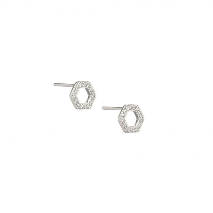 GEOMETRIC SILVER EARRINGS