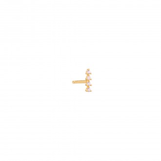 SILVER EARRING WITH ZIRCONS