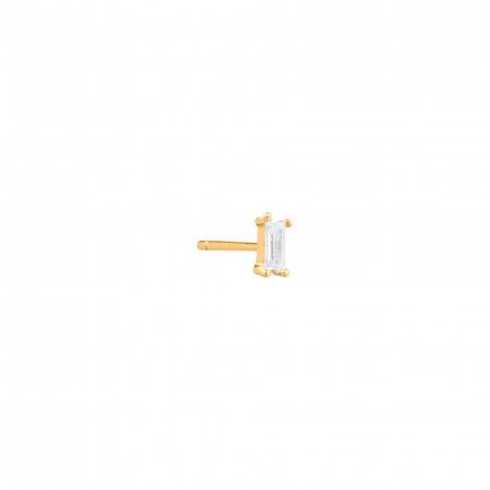 SILVER EARRING WITH ZIRCON