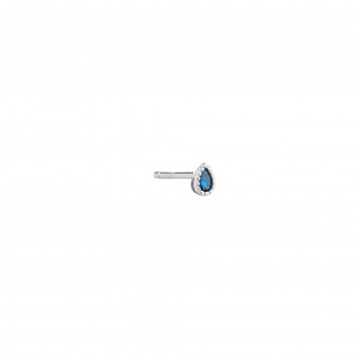 DROP SHAPED SILVER EARRING