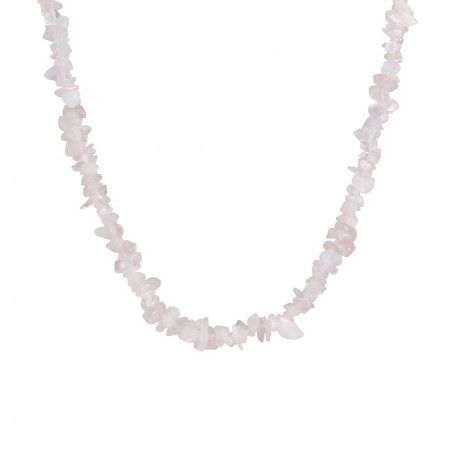 COLAR CHIP QUARTZO ROSEO